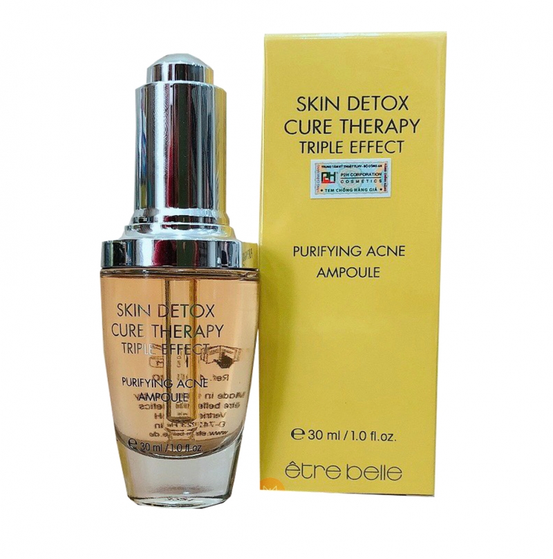 Etre Belle Skin Detox Cure Therapy Tripple Perfect Purifying Acne Ampoule Tinh chất trị mụn viêm, ổn định dầu và se khít chân lông